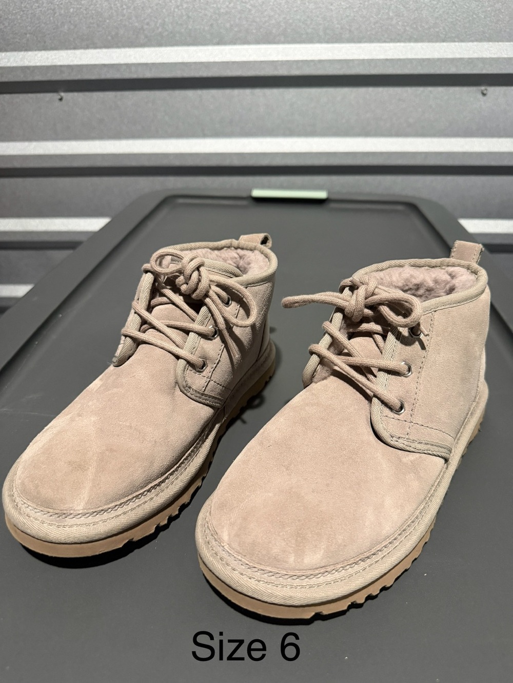 UGG Women's Suede Ankle Booties in Taupe